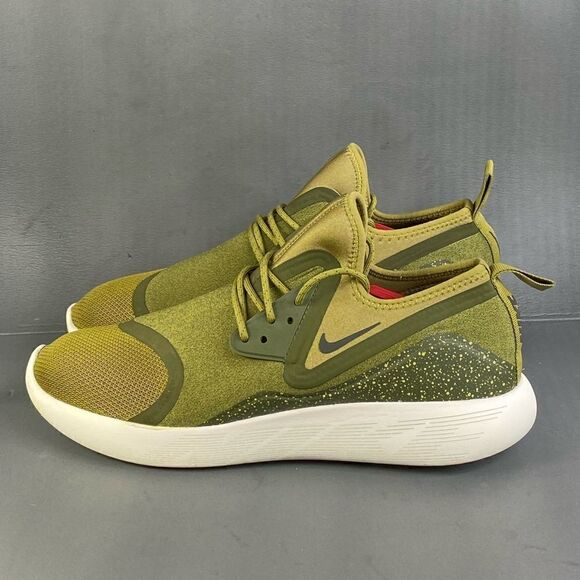 NIKE LUNARCHARGE ESSENTIAL “CAMPER GREEN” sneaker shoes womens 13 - Picture 1 of 8